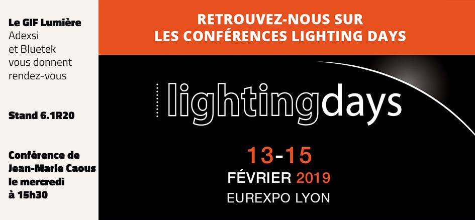 Présence Adexsi Bluetek GIF Lumière Lighting Days Lyon 2019